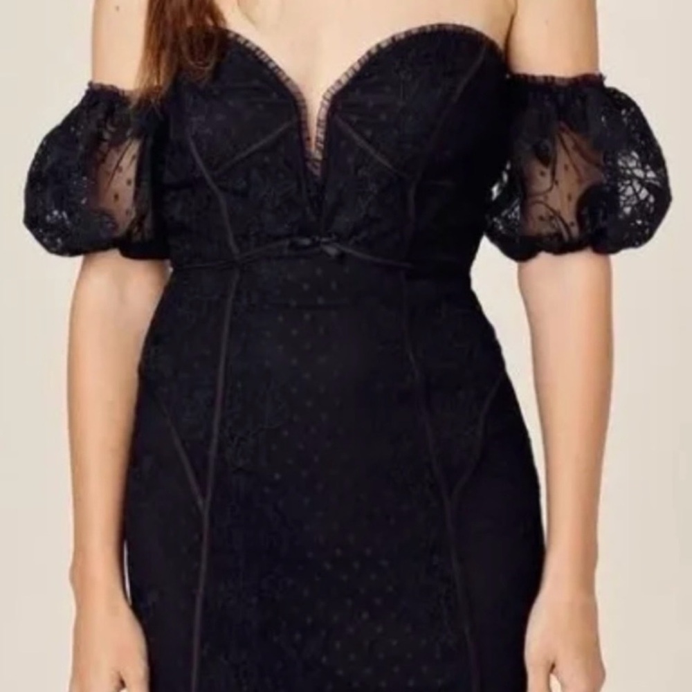 For Love And Lemons Black Strapless Dress